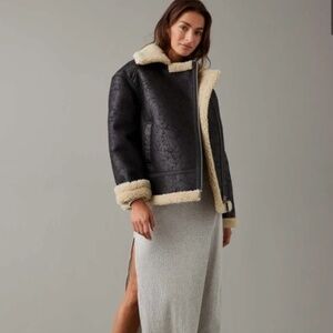 AE oversized faux shearling size L